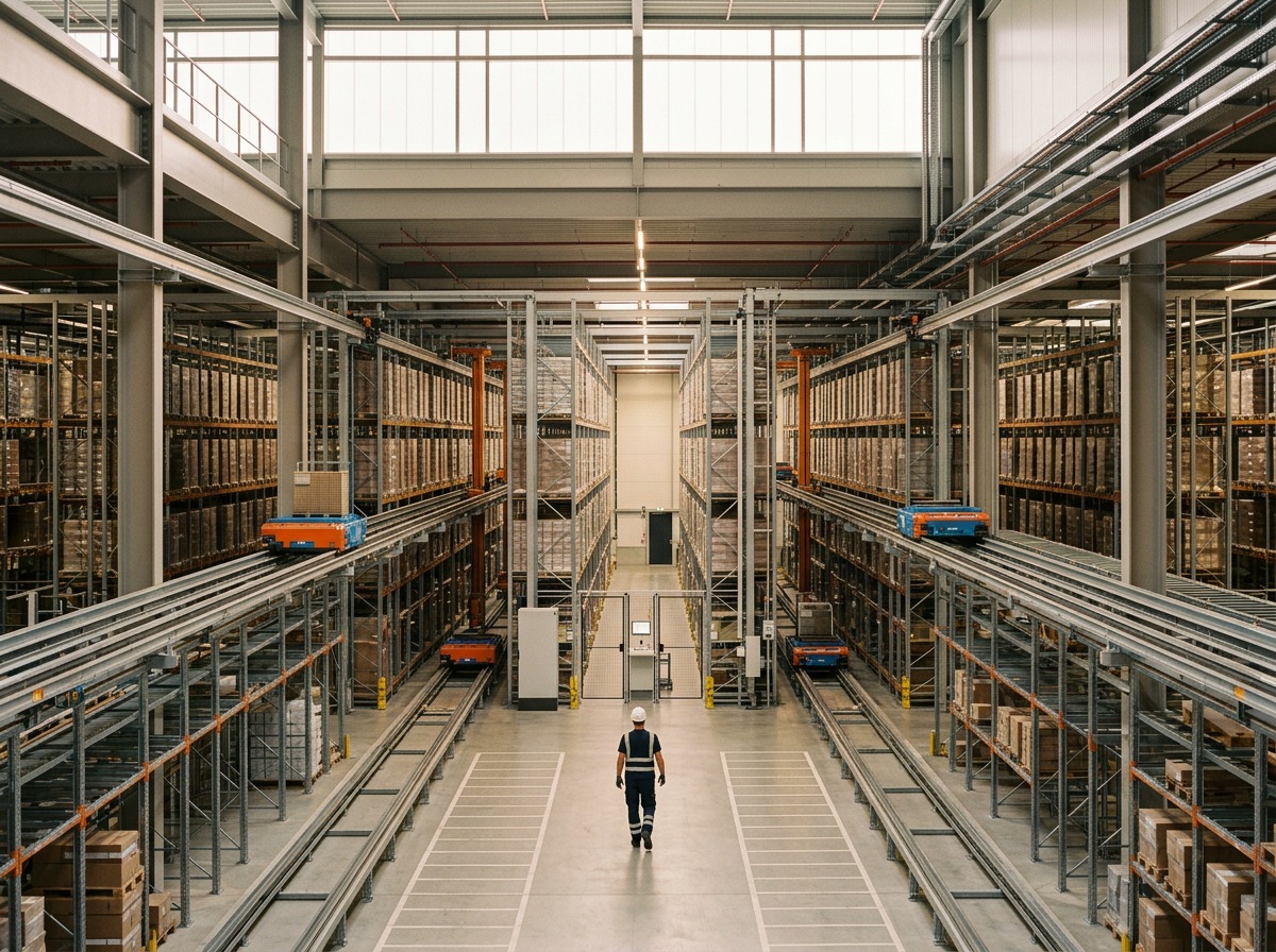 Automated European distribution centre with high-bay racking