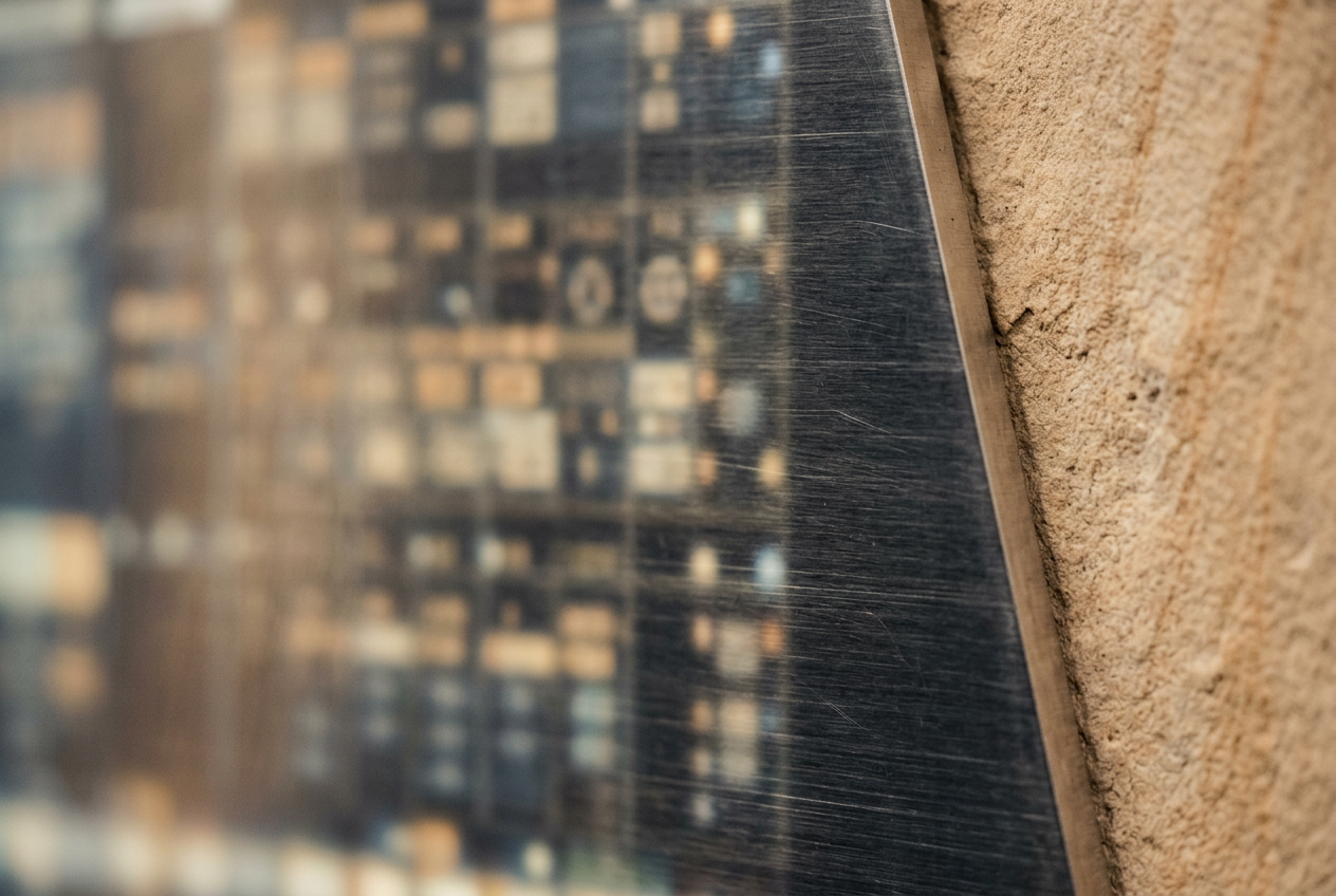 Daylight moving across a textured concrete surface